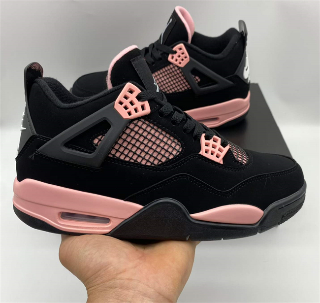 Men's Hot Sale Running weapon Air Jordan 4 Black/Pink Shoes 0278